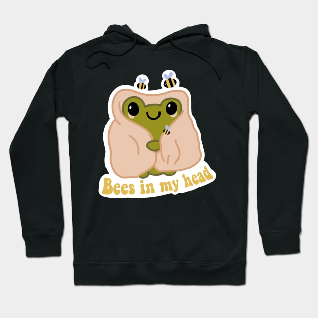 ADHD Frog - bees in my head Hoodie by tonirainbows